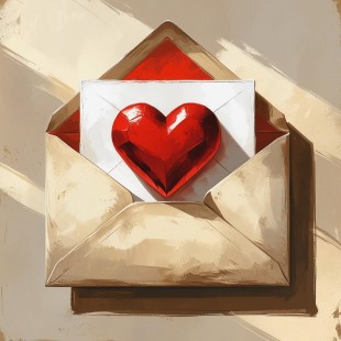 An envelope opening to show a card with a red heart on it.jpg